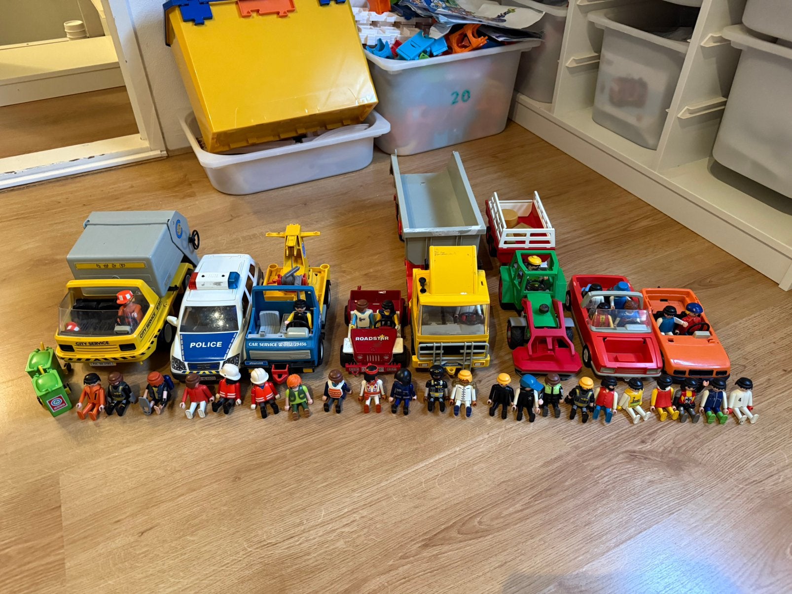 Playmobiel verzameling voertuigen en poppetjes, Ophalen of Verzenden, Gebruikt