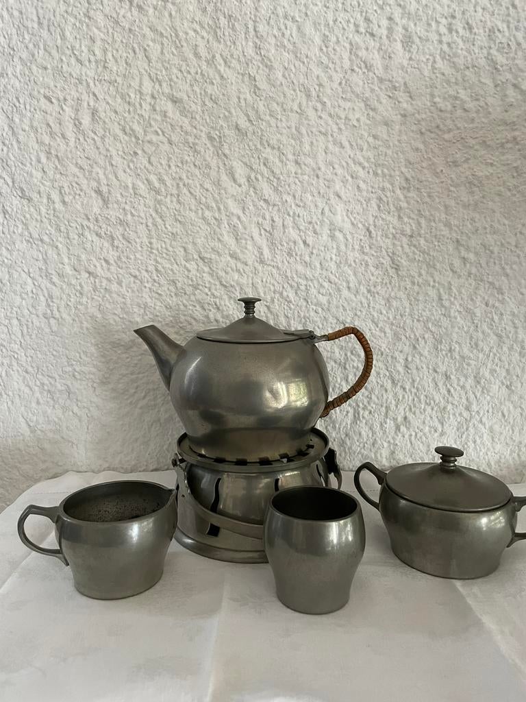 Gero tinnen theeservies, Ophalen of Verzenden
