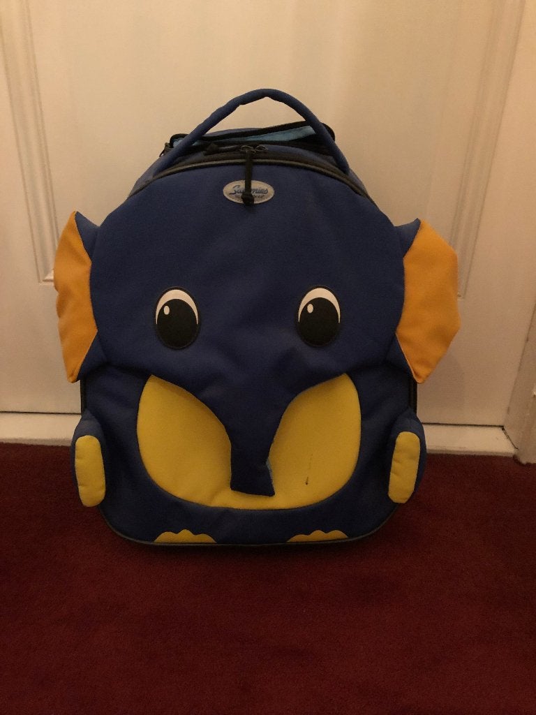 Kinder-trekkoffer Sammy, Wieltjes, Gebruikt, Hard kunststof, Minder dan 50 cm
