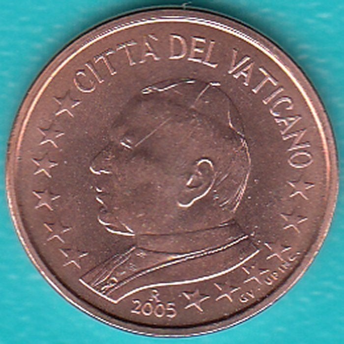 Vaticaan 5 eurocent 2005 Johannes Paulus II UNC - schaars !, Postzegels en Munten, Ophalen of Verzenden, Vaticaanstad, 5 cent