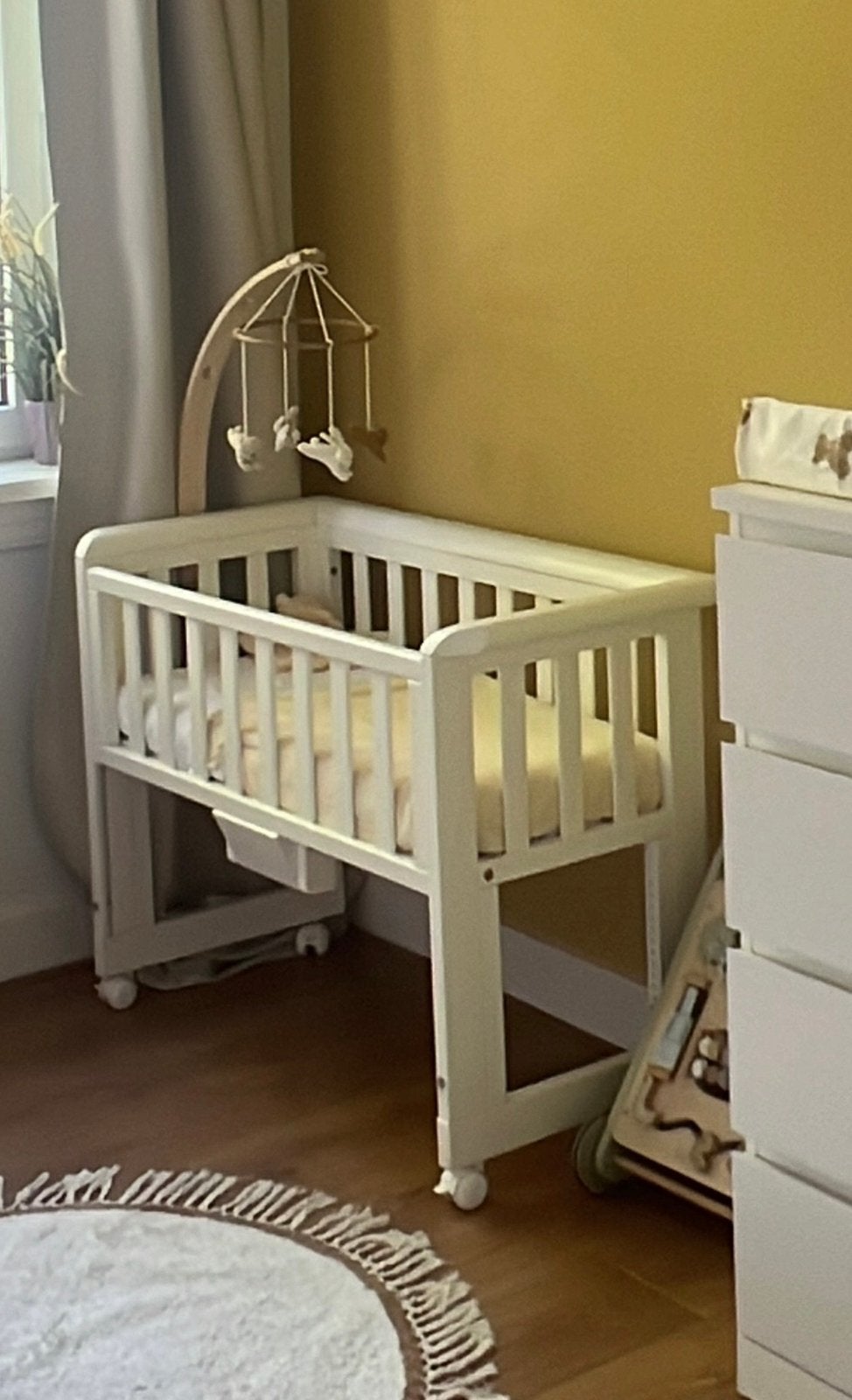Co-Sleeper Petit Amelie + Matress + Cover, Kinderen en Baby's, Babywiegjes en Ledikanten, Ophalen of Verzenden, Zo goed als nieuw