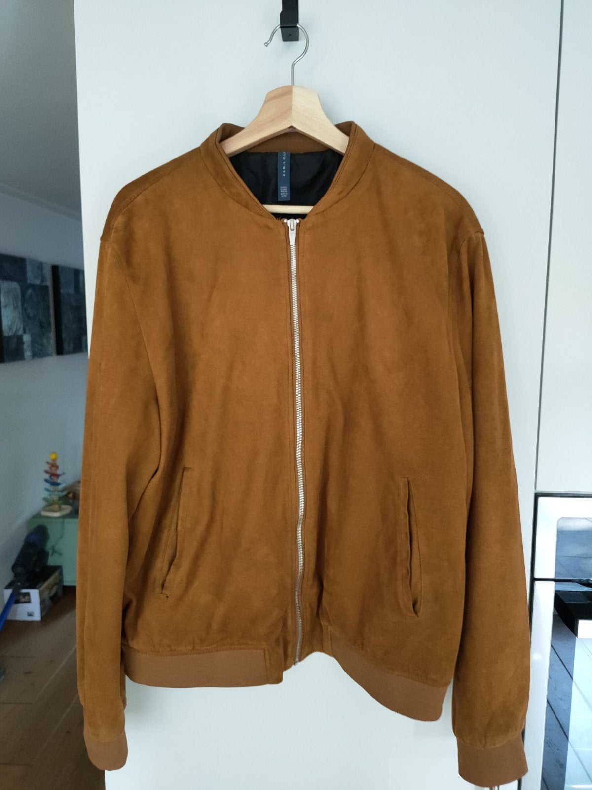 Zara Man suède bomberjack XXL - Zo goed als nieuw, Bruin, Maat 56/58 (XL), Ophalen of Verzenden, Zo goed als nieuw