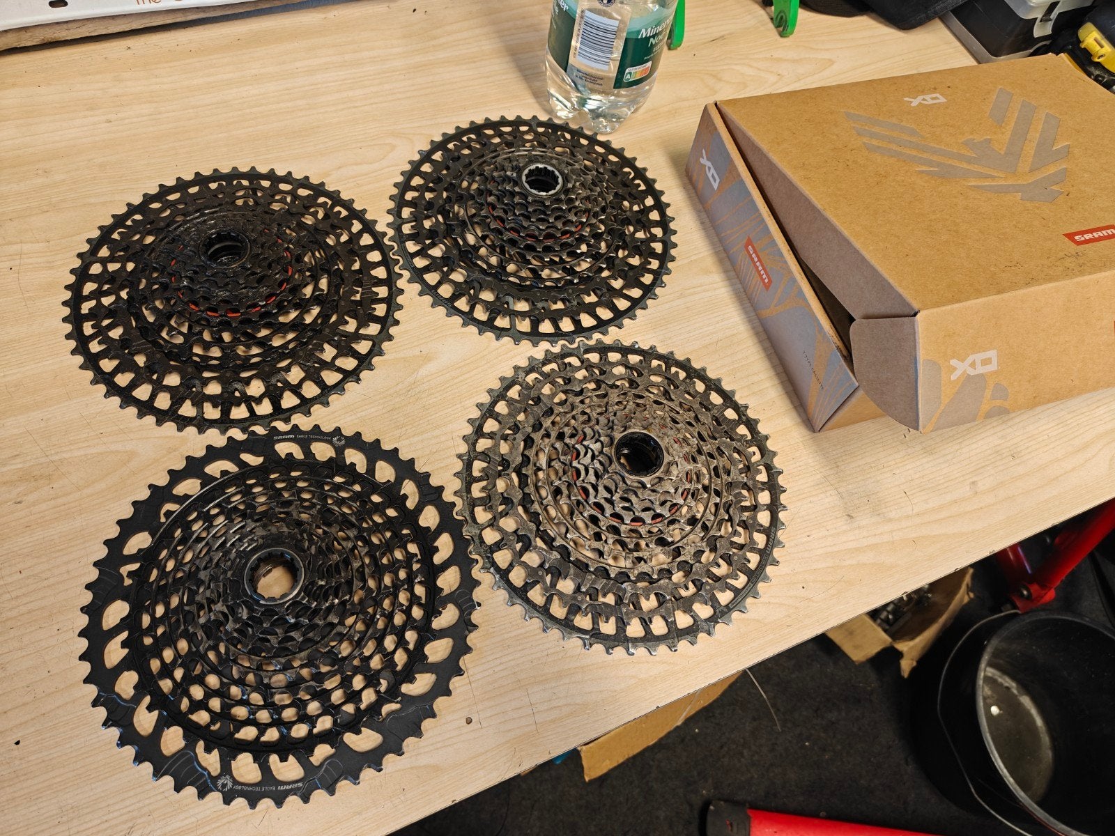 4x SRAM 12-speed cassette – gebruikt, Fietsen en Brommers, Ophalen of Verzenden