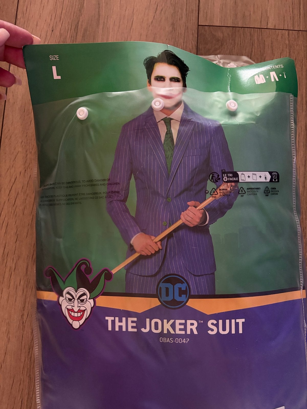 Nieuw Joker kostuum - Maat L (te klein aangeschaft), Ophalen of Verzenden, Nieuw, Pak of Jurk