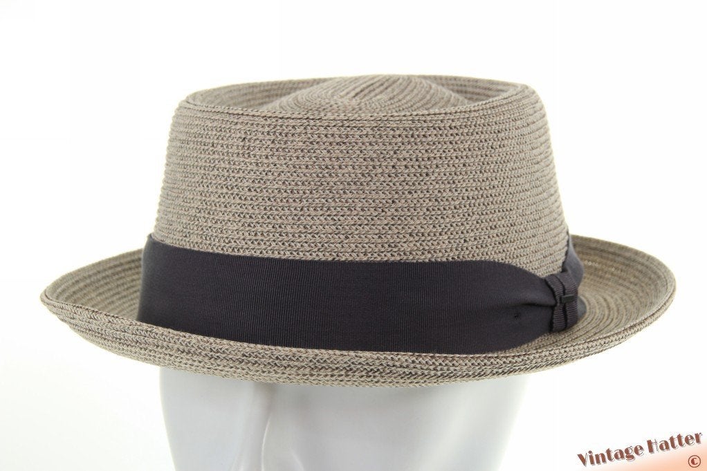 Zomer porkpie hoed Bailey Hats Waits beige grijs nieuw 61, 60 cm (XL, 7½ inch) of meer, Hoed, Nieuw, Ophalen of Verzenden