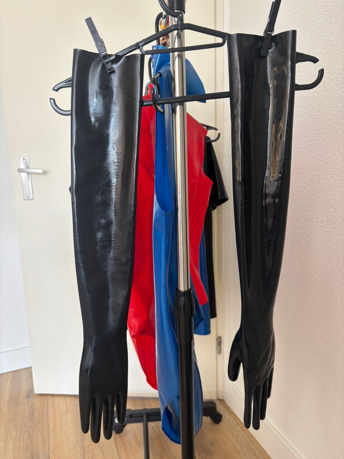 Opera Gloves / Latex / Maat XL / Unisex, Verzenden, Zwart, Overige typen