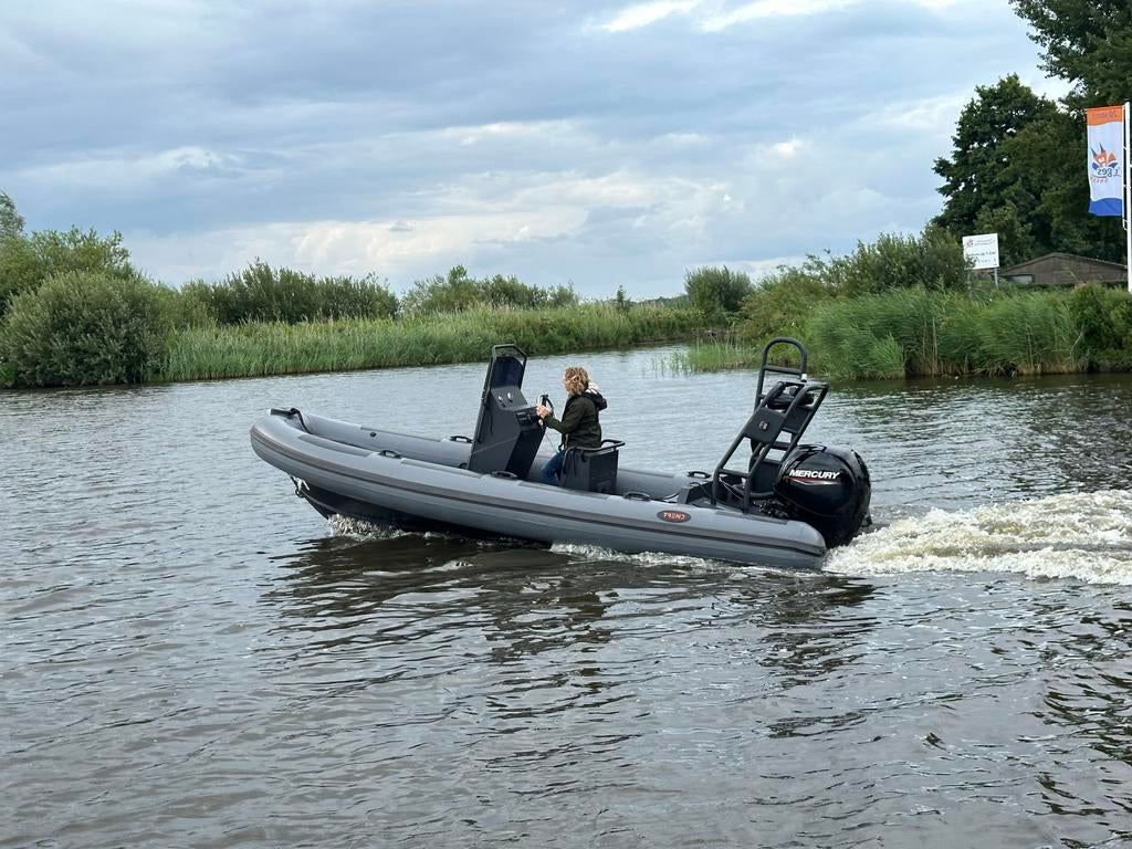 Trend600 RIB met 150pk Mercury motor, Aluminium, 120 tot 200 pk, Zo goed als nieuw, Benzine
