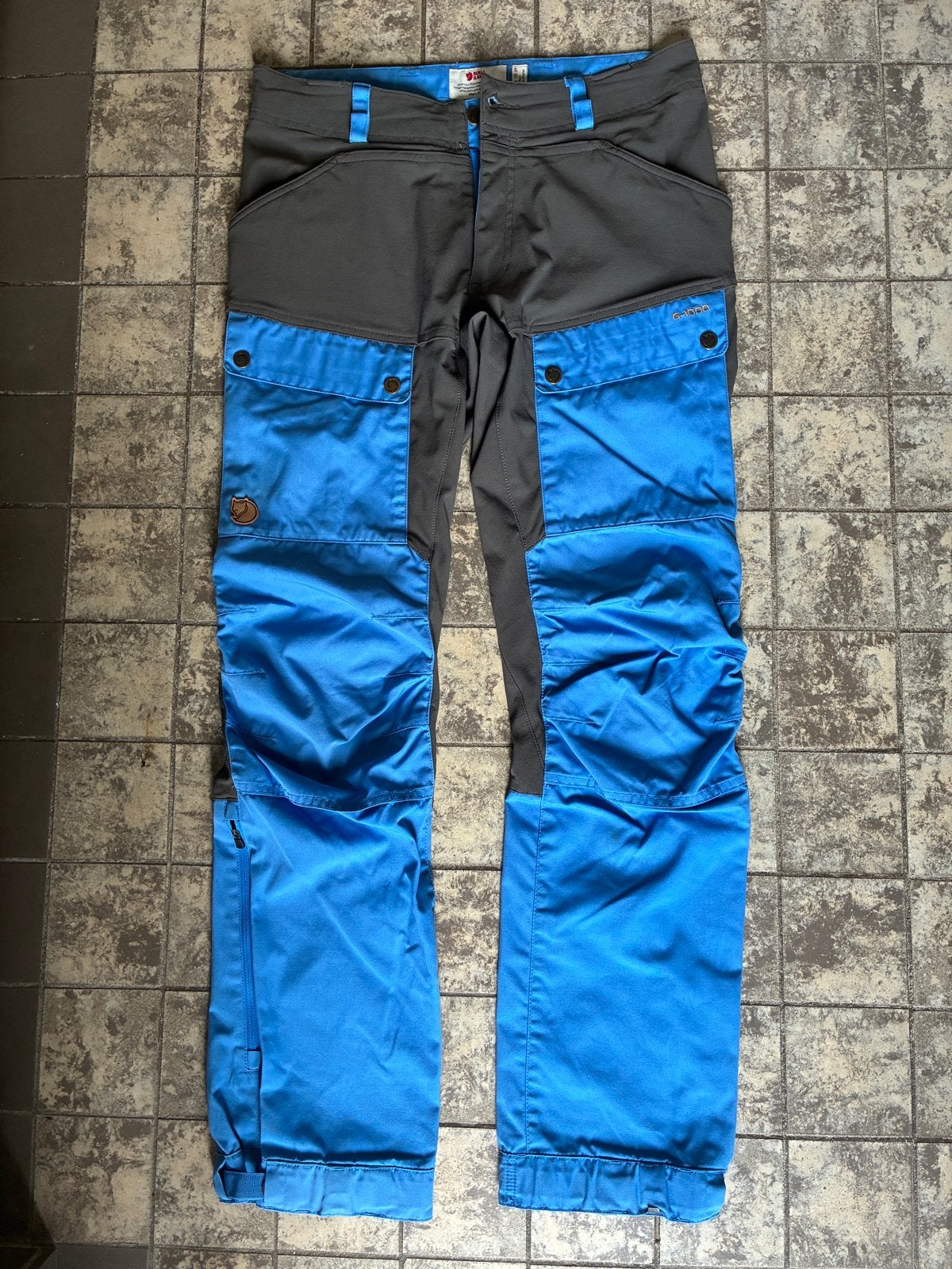 Fjällräven Keb  broek heren mt 44 blauw grijs, Ophalen of Verzenden, Gebruikt, Kleding
