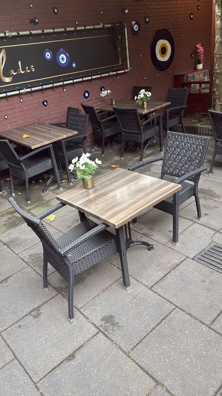 Terrasstoelen voor horeca of tuin, Ophalen, Gebruikt, Wicker, Stapelbaar