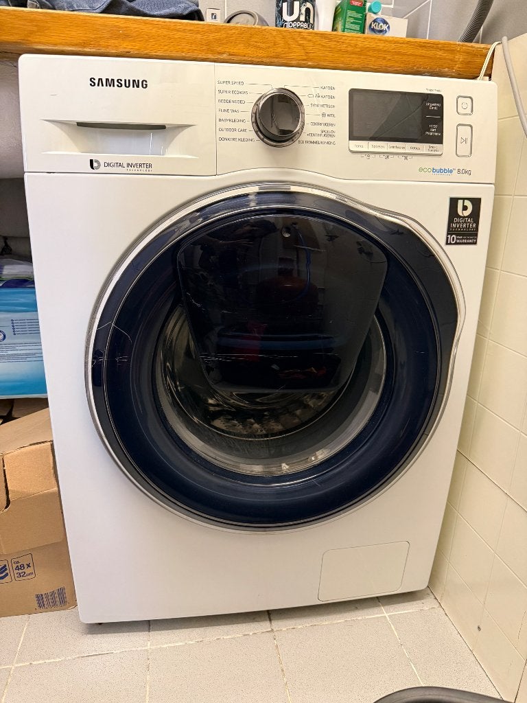 Wasmachine, Ophalen, Energieklasse A of zuiniger, Zo goed als nieuw, 85 tot 90 cm