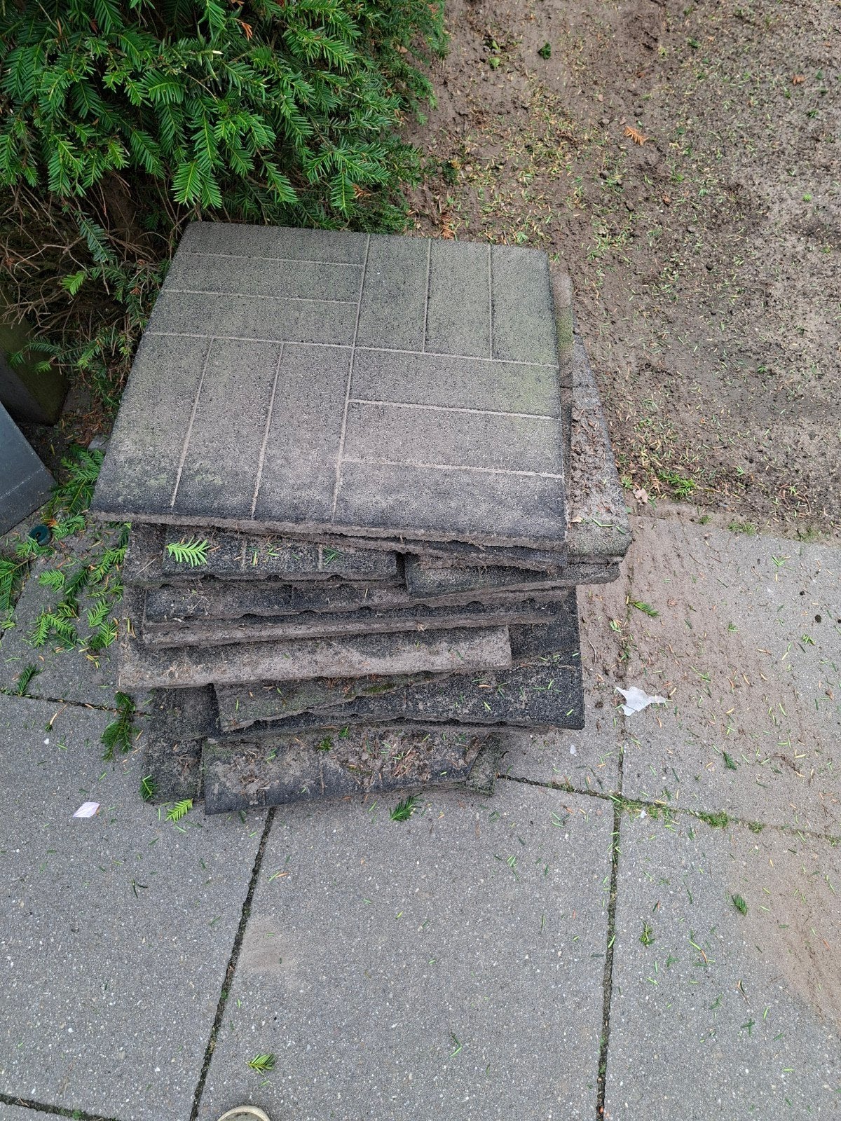 rubberen tegels 50x50, Tuin en Terras, Ophalen, Gebruikt, Overige typen, Rubber