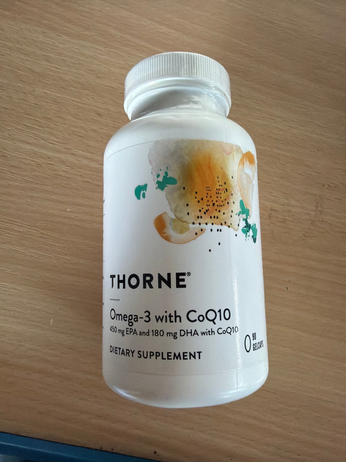 Thorne Omega-3 met CoQ10 - 90 gelcapsules, Poeder of Drank, Nieuw, Ophalen of Verzenden, Nvg