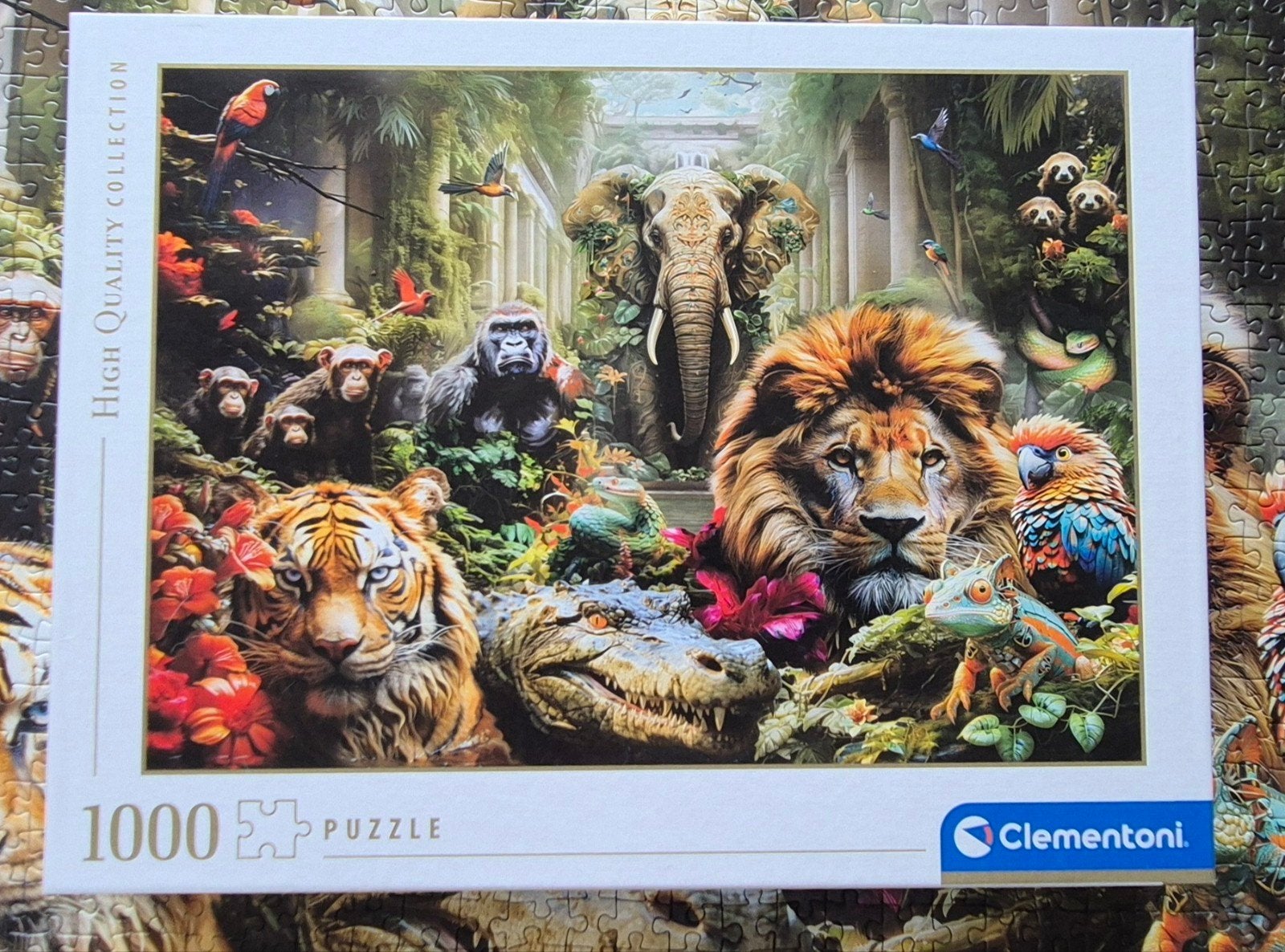 Clementoni, wilde dieren., Ophalen of Verzenden, 500 t/m 1500 stukjes, Zo goed als nieuw, Legpuzzel