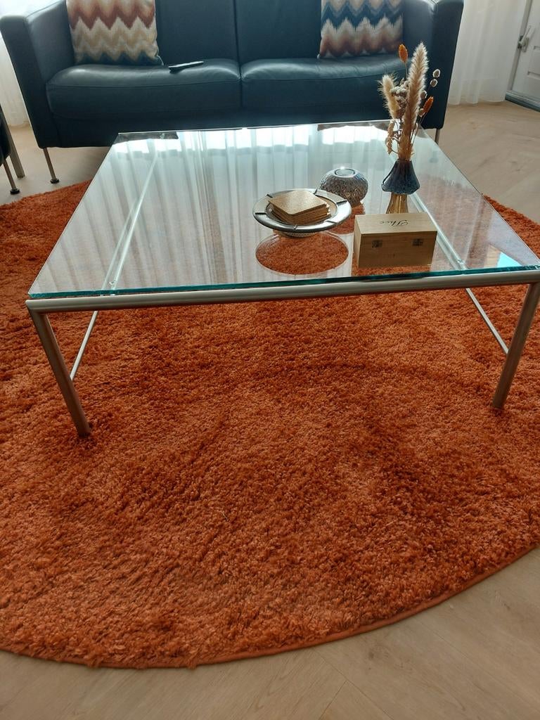 Design salontafel 1x1.05, Huis en Inrichting, Tafels | Salontafels, 100 tot 150 cm, Glas, Minder dan 50 cm, Rechthoekig