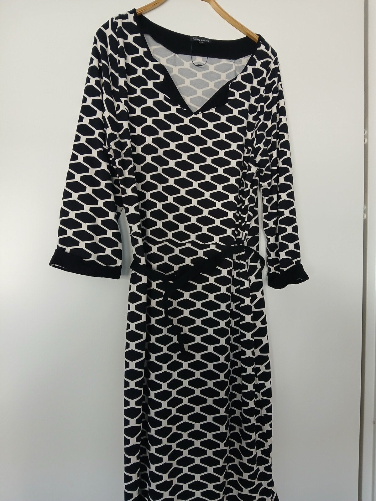 Nieuw King Louie Jurk Zwart/Wit Maat XL, Kleding | Dames, Jurken, Zwart, Maat 46/48 (XL) of groter, Nieuw, Ophalen of Verzenden