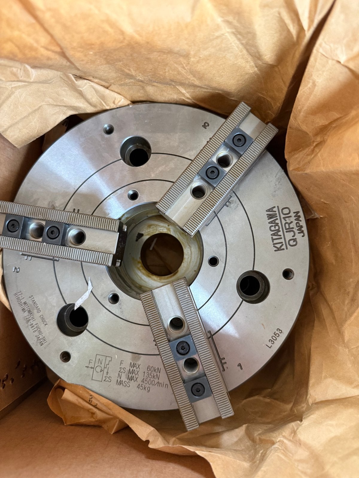 Kitagawa klauwplaat 10”, 1000 mm of meer, Nieuw, Ophalen of Verzenden, Metaaldraaibank