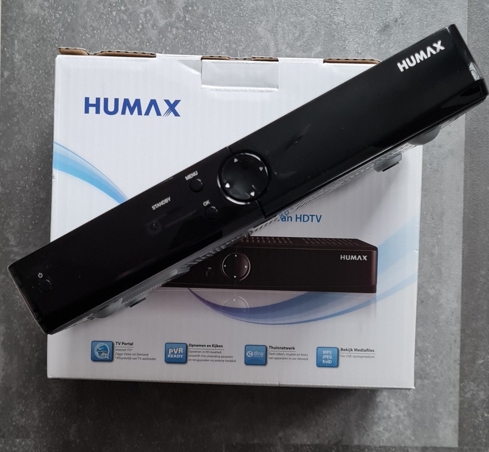 Humax IRHD-5300C compleet  met AB en kabels in doos, Ophalen of Verzenden, Gebruikt, Decoder
