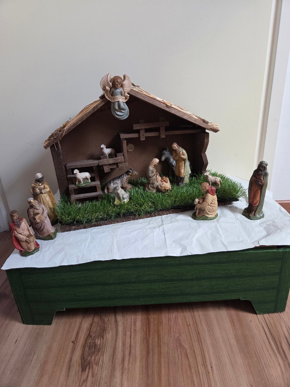 kerststal met kerstgroep, Diversen, Ophalen, Gebruikt