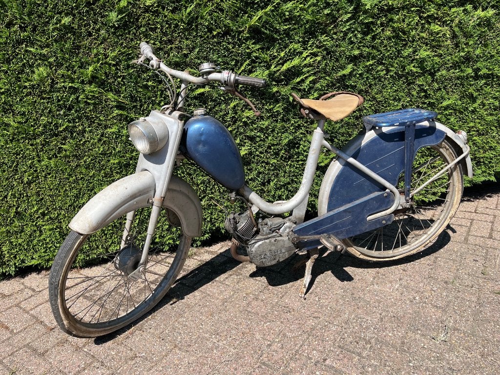 Oude brommer ongeveer 1958, Overige merken, Maximaal 45 km/u, 2 versnellingen, 49 cc