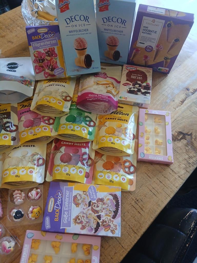 Popcake & Aardbeien Decoratie Set - Eetbaar & Kleurrijk, Ophalen of Verzenden, Nieuw