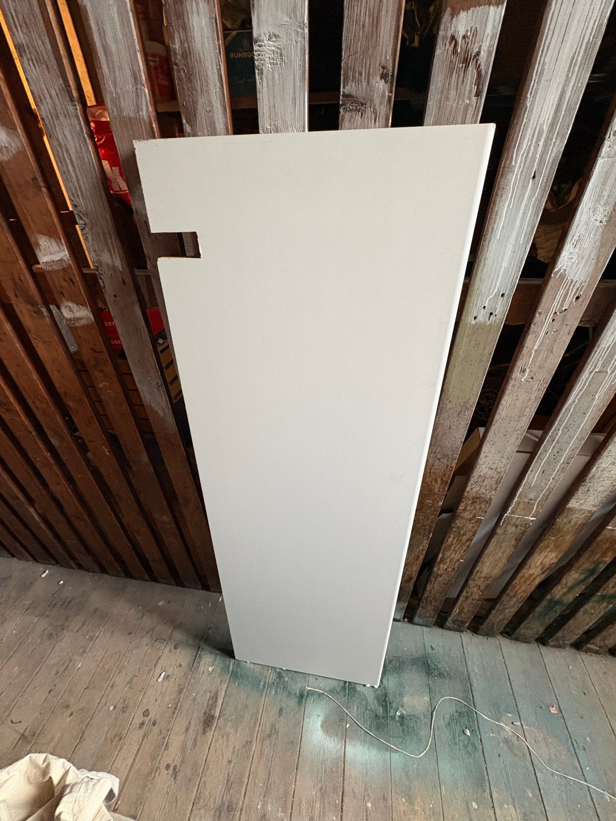 Wit keukenblad/plank, zo goed als nieuw, Doe-het-zelf en Verbouw, Ophalen, 25 tot 50 mm, Zo goed als nieuw, 200 tot 250 cm