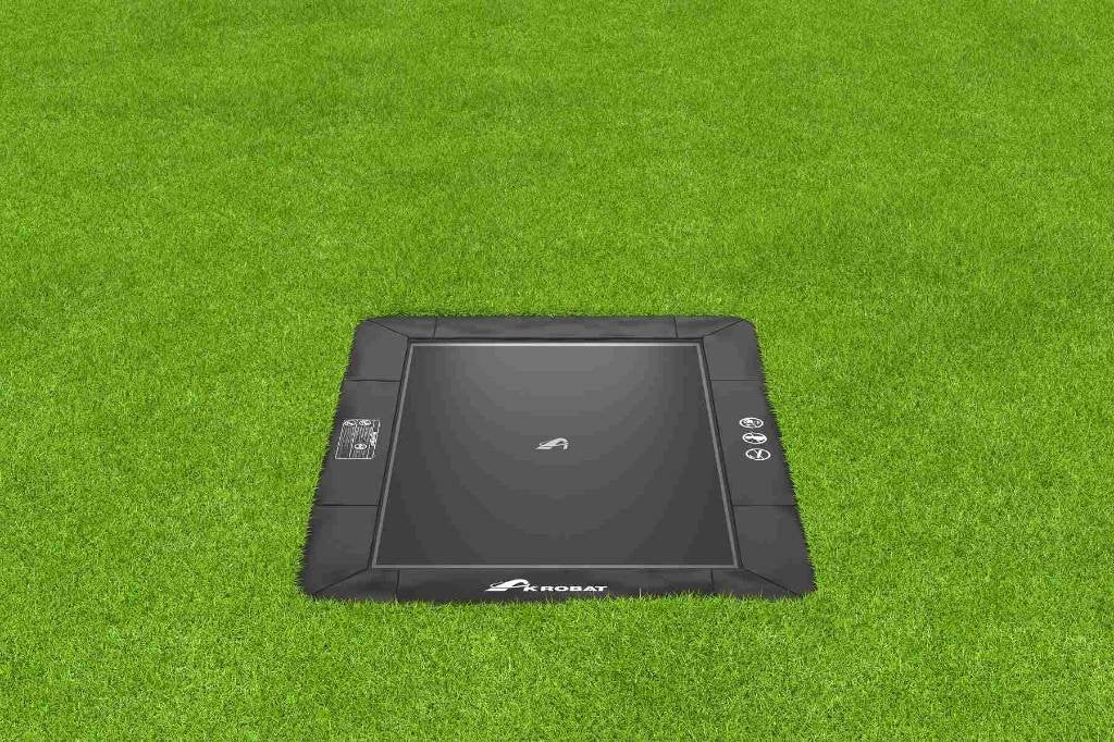Akrobat Primus Flat to the ground Trampoline 305x183cm zwart, Ophalen of Verzenden, Nieuw