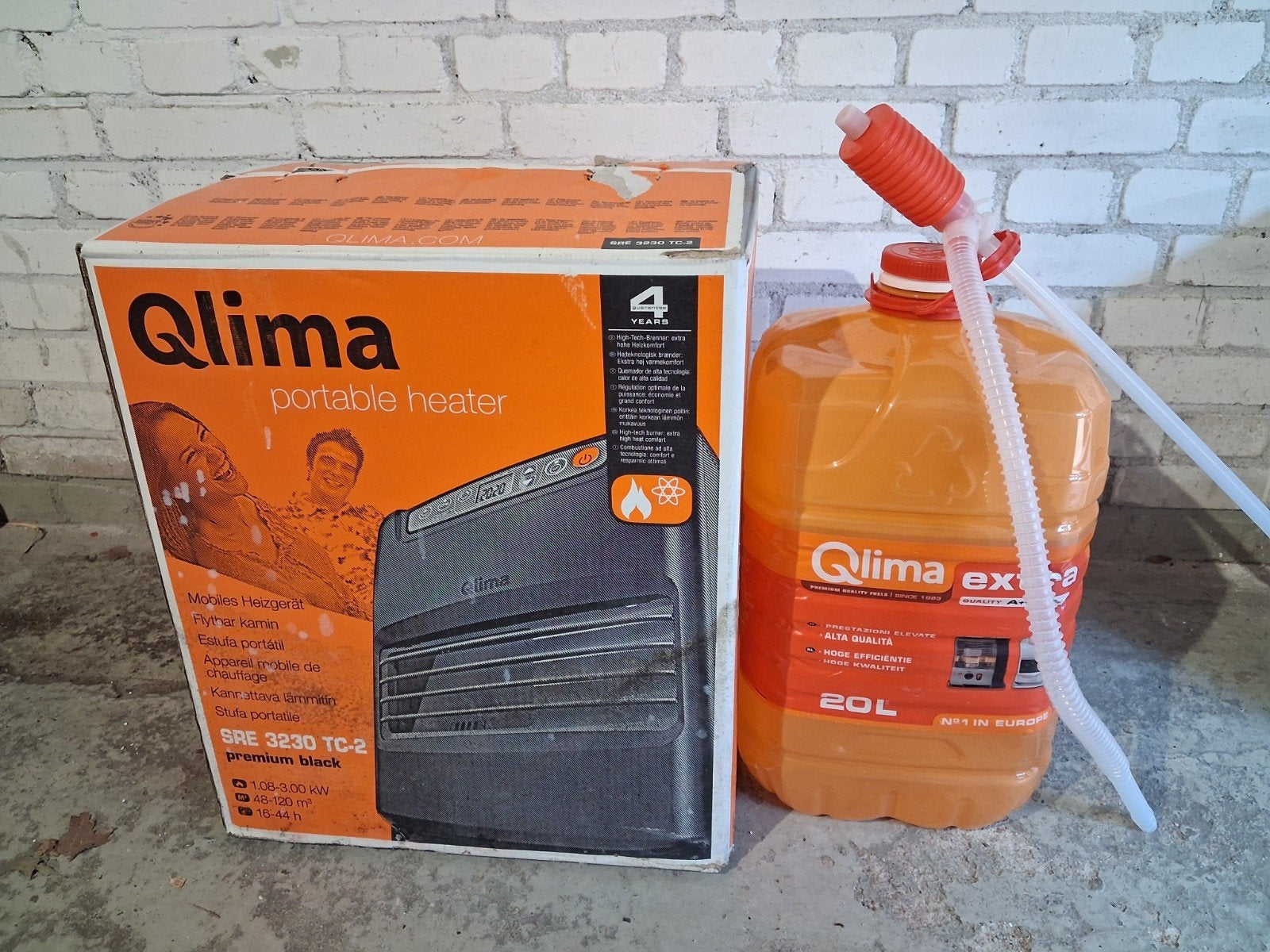 Qlima SRE 3230 TC2 Draagbare Petroleumkachel, Ophalen, 30 tot 80 cm, Kachel, Minder dan 60 cm