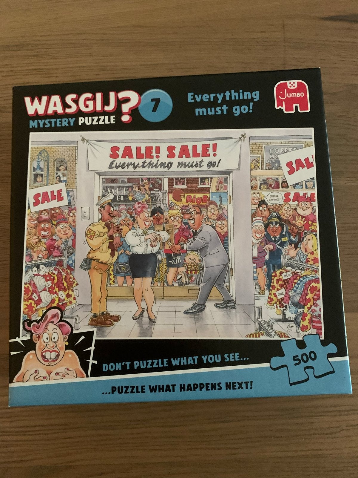 Wasgij? Mystery Puzzel 7: Everything Must Go! (500 stukjes), Ophalen of Verzenden, 500 t/m 1500 stukjes, Nieuw, Legpuzzel