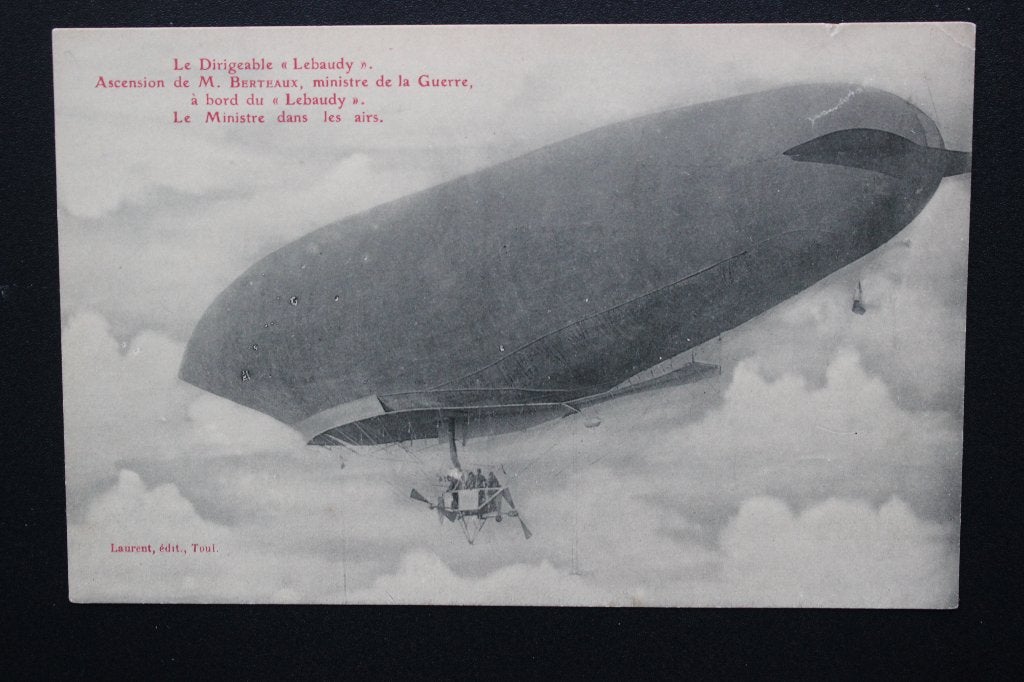 c1910 ANSICHTKAART FRANKRIJK ZEPPELIN "LEBAUDY" IN DE LUCHT, Ophalen of Verzenden, Voor 1920, Ongelopen, Frankrijk