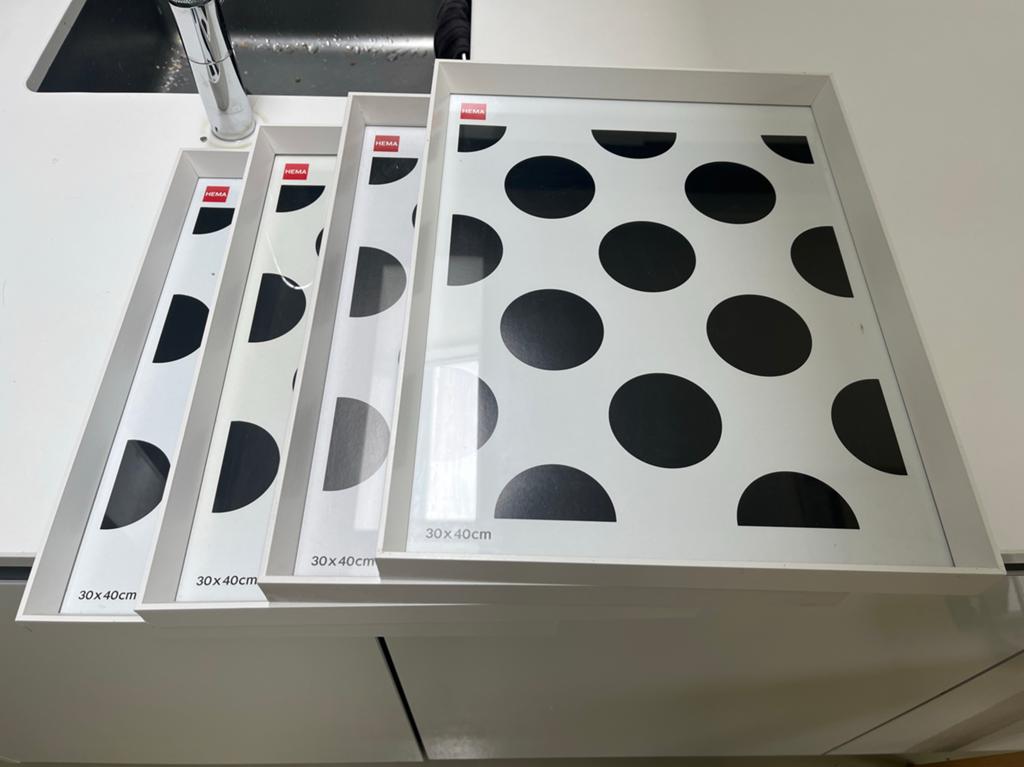 4x Hema fotolijst 30x40 cm wit, Ophalen, Nieuw, Hout, Minder dan 50 cm