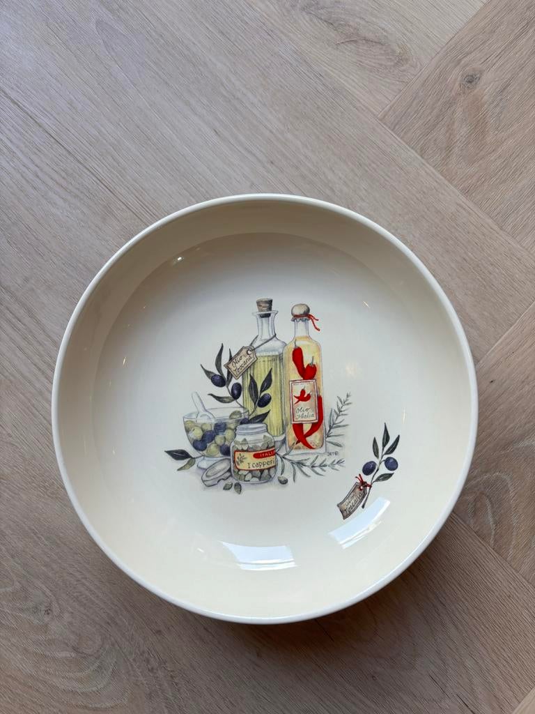 Bordenset van 4 -  Jet Ter Steege Pastaborden, Huis en Inrichting, Ophalen, Gebruikt, Keramiek, Bord(en)