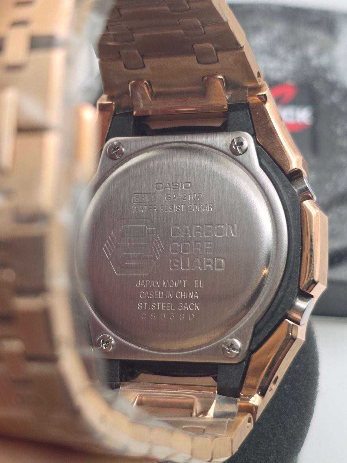 Casio G-Shock GA-2100 Custom Zwart/Rosé gold, Ophalen of Verzenden, Nieuw, Casio G-Shock