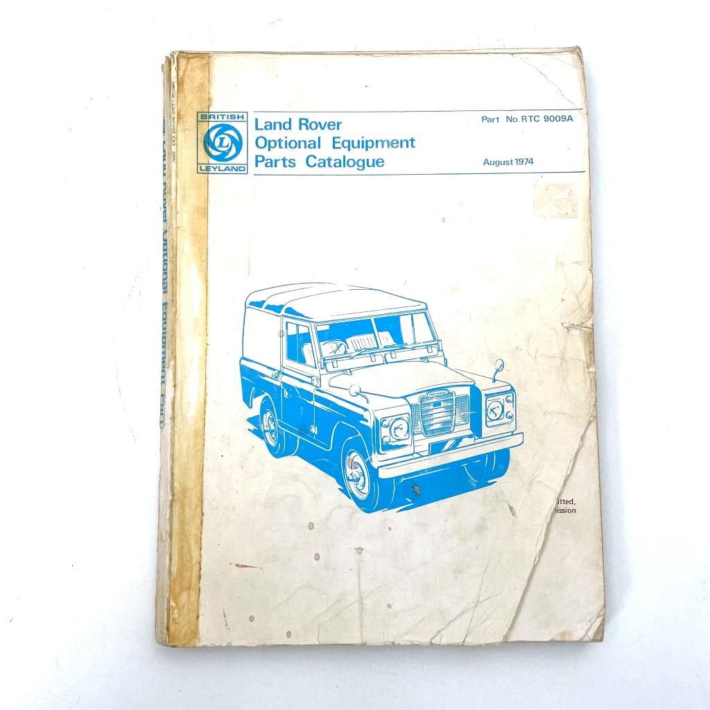 1974 Land Rover optional equipment parts catalogue, Verzenden