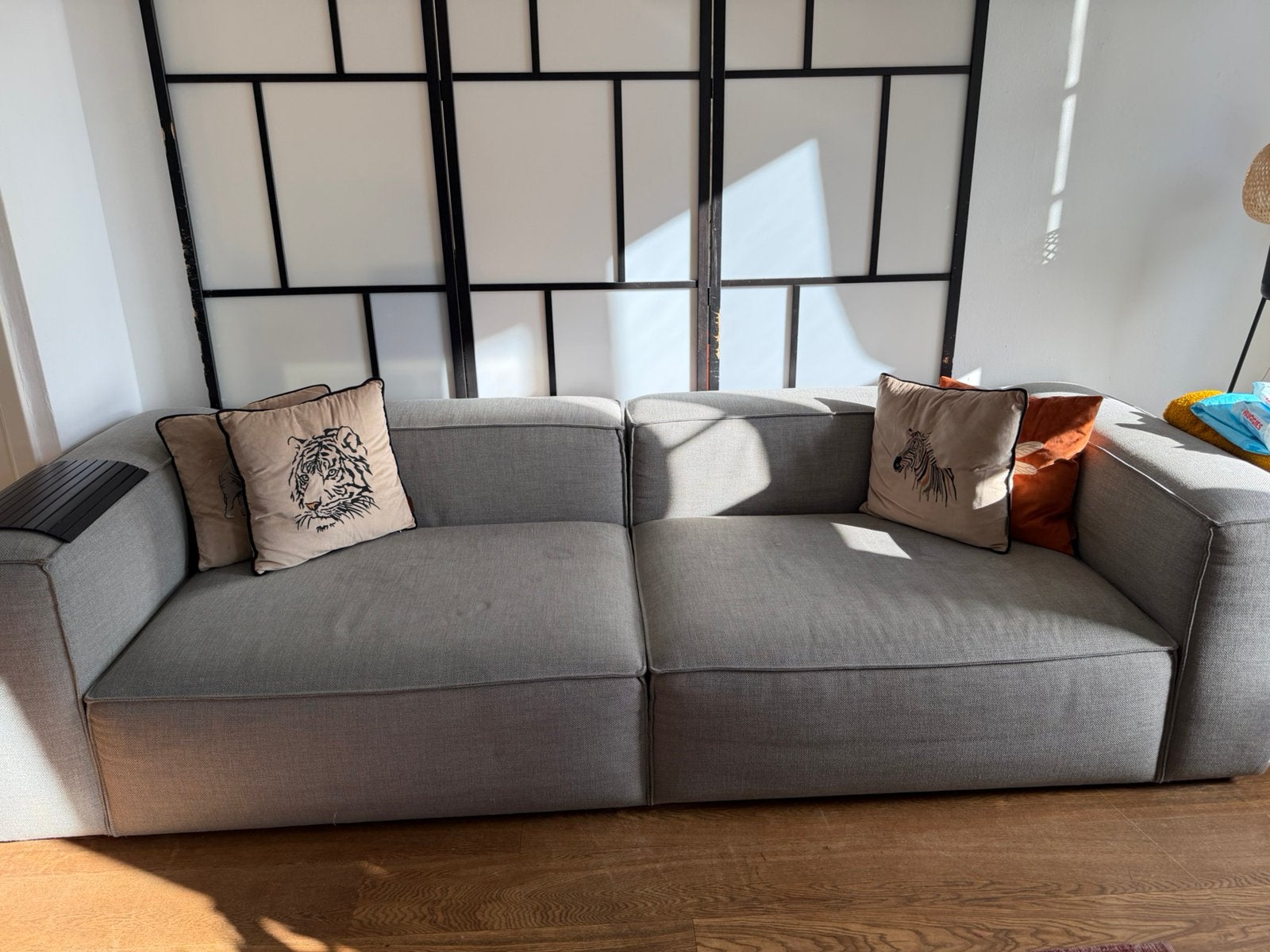 Large Grey 3-Seater Sofa – Modern & Comfortable, Ophalen of Verzenden, Zo goed als nieuw