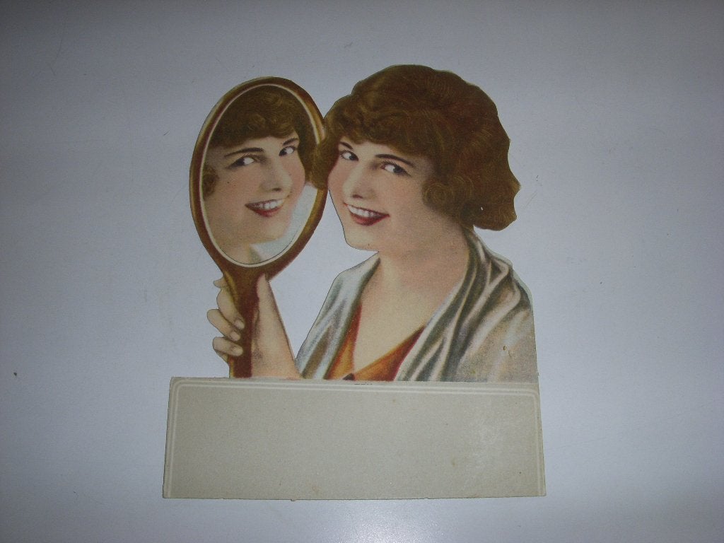 Leuk brocante oud kaartje voor etalage jaren 30, Ophalen of Verzenden