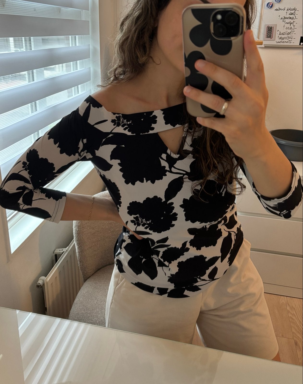Studio Anneloes top met bloemenprint maat s, Zwart, Ophalen of Verzenden, Zo goed als nieuw, Lange mouw