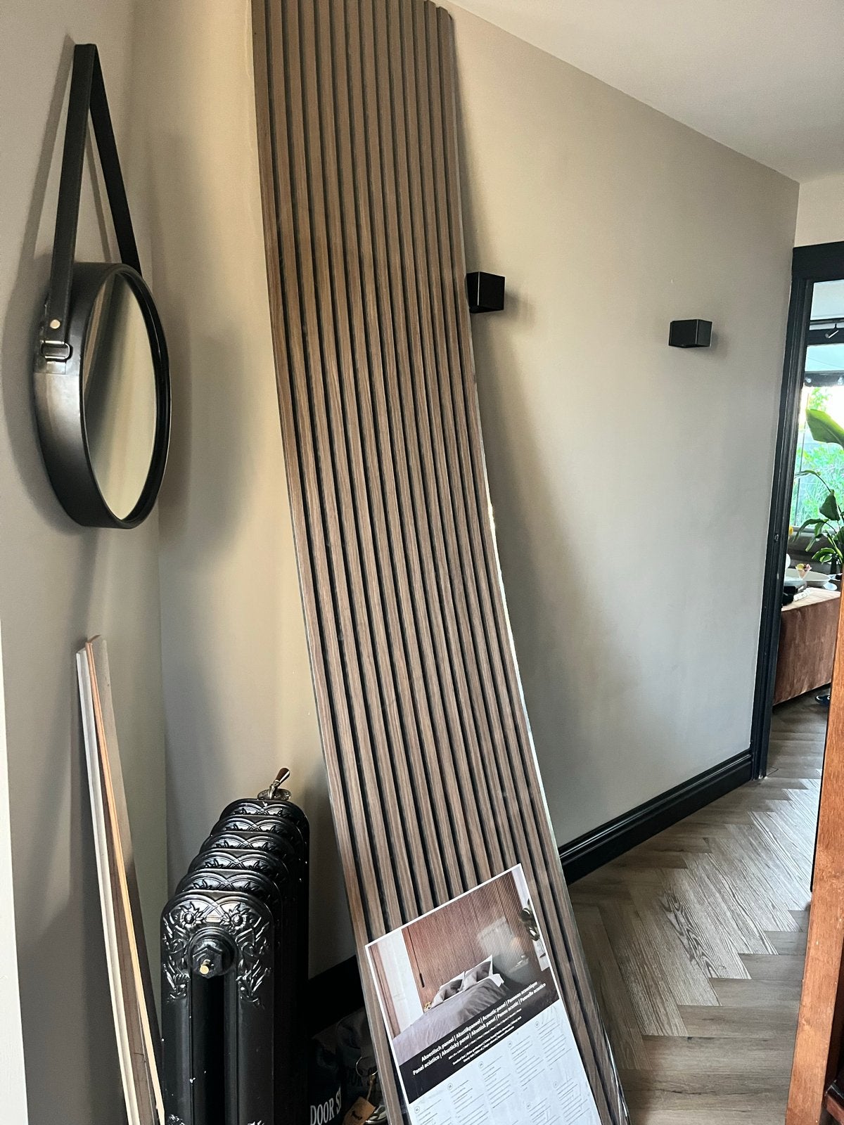 Nieuw Akoestisch paneel 260x60 cm - Geluiddempend wandpaneel, Hout, Nieuw, Bruin, Wandbord of Wandpaneel