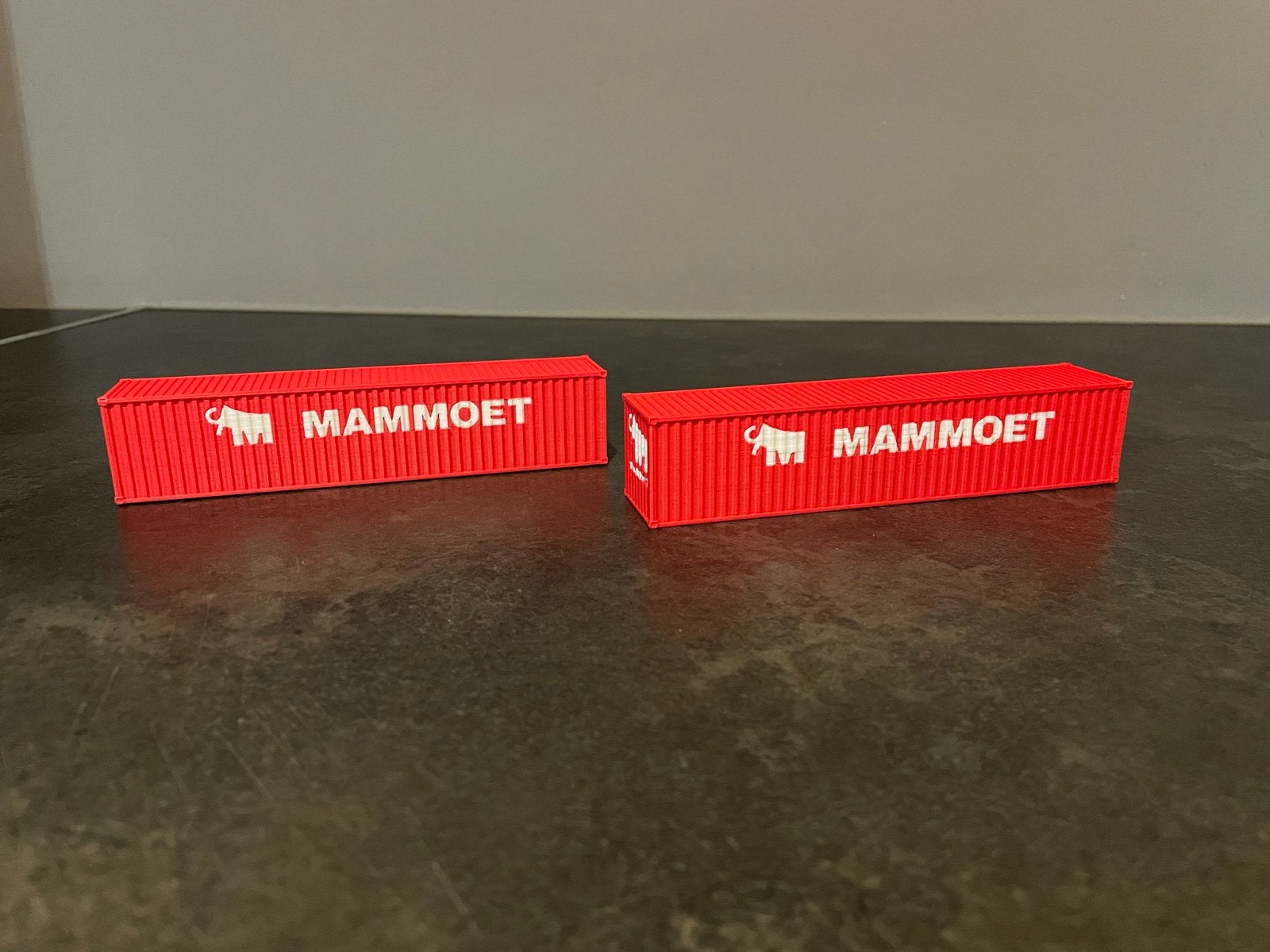 Mammoet 40ft containers HO 1:87 voor modelspoorbanen, Overige merken, Gelijkstroom of Wisselstroom, Overige typen, Nieuw