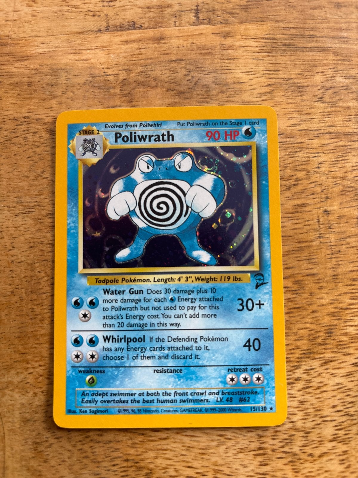 Pokémon Kaart Poliwrath 13/130 Base Set 2, Ophalen of Verzenden, Gebruikt, Losse kaart
