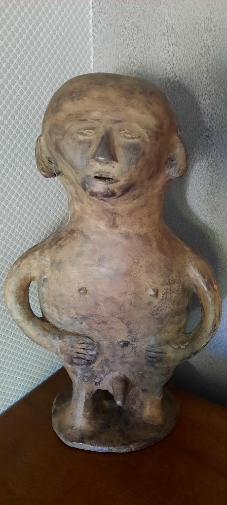 groot oud Afrikaans keramieken beeld, Ophalen