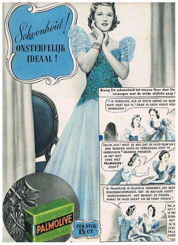 Palmolive - Advertentie uit Tijdschrift 1940, Verzamelen, Ophalen of Verzenden, 1920 tot 1940, Knipsel(s)