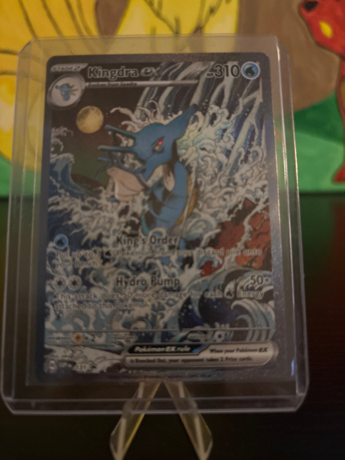 Scarlet & Violet Promo - Kingdra ex Pokémon kaart, Ophalen of Verzenden, Zo goed als nieuw, Losse kaart, Foil