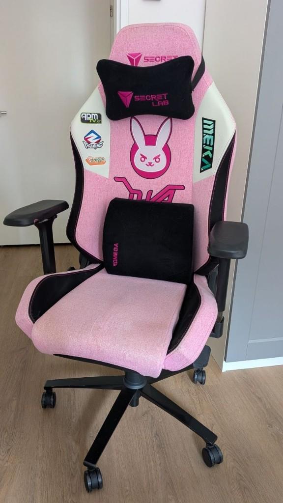 SecretLab D.va Omega gaming chair, Ophalen, Gaming bureaustoel, Gebruikt, Roze