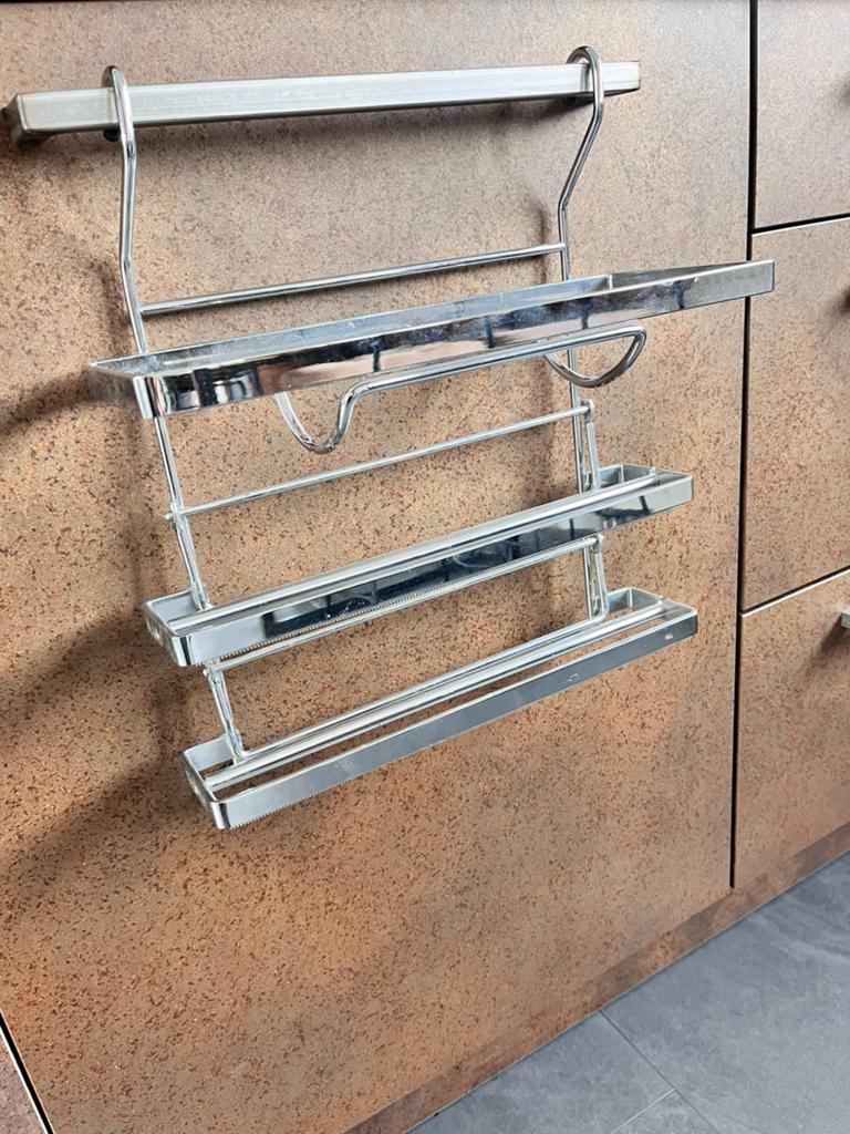 Keukenrol-, huishoudfolie- en aluminiumfoliehouder in 1, Huis en Inrichting, Keuken | Keukenbenodigdheden, Overige typen, Ophalen of Verzenden