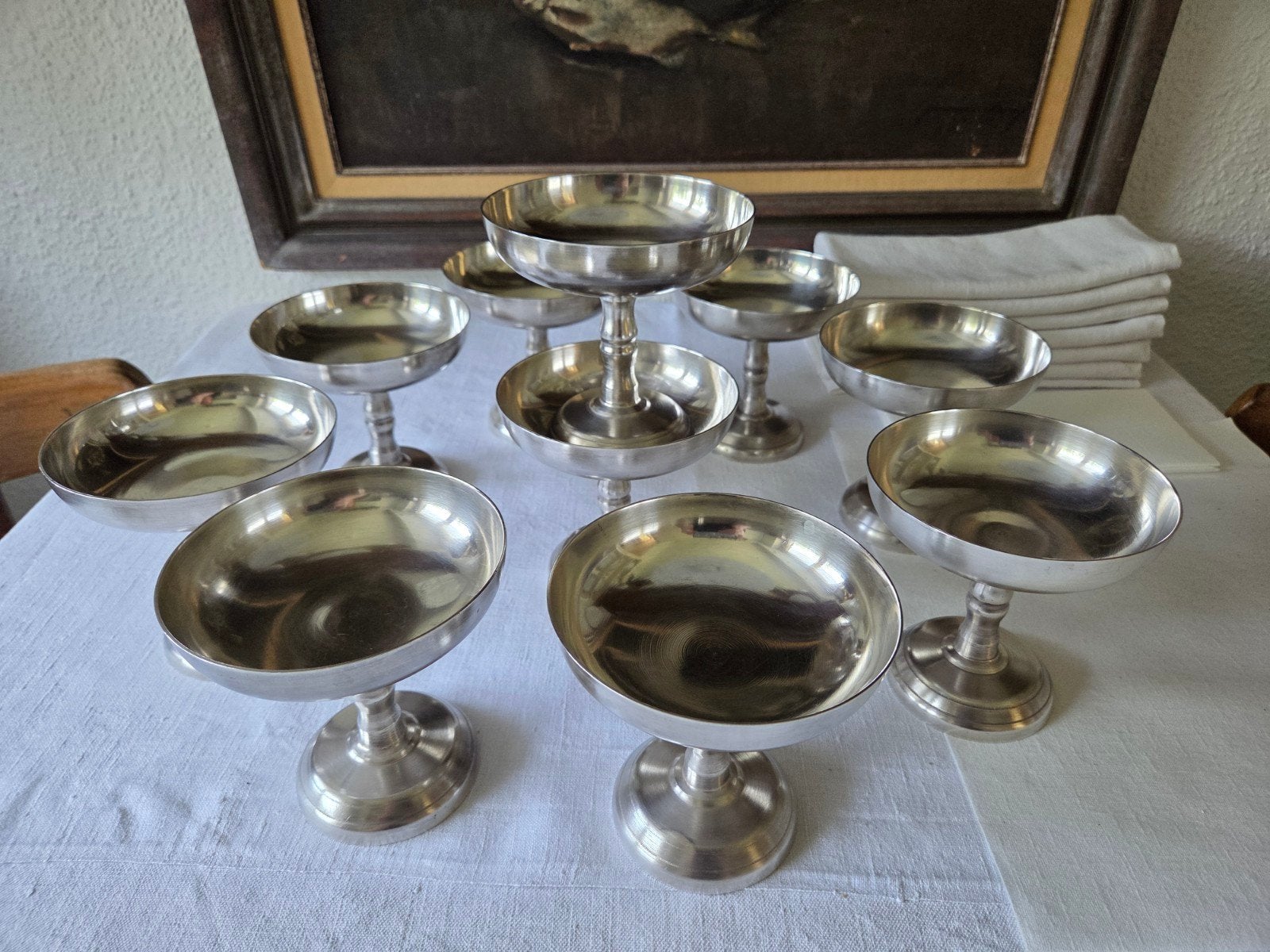 10 Coupes hotelzilver oud vintage, Ophalen of Verzenden