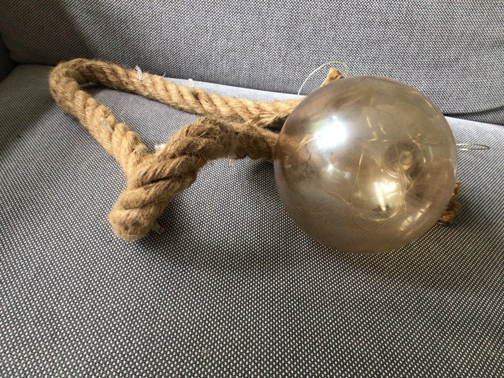 Lampje beige met touw, Huis en Inrichting, Ophalen, Gebruikt