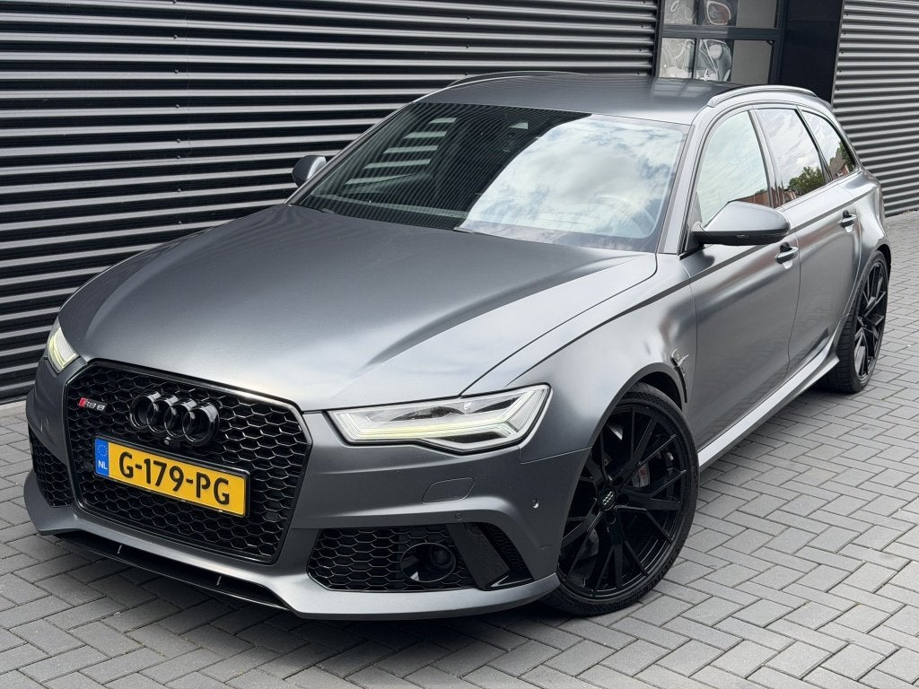 Audi A6 Avant 4.0 TFSI RS6 q. PL + 2015| ABT| 21"| UNIEK| FA, Auto's, Audi, Automaat, Stof, Gebruikt, 120 €/maand