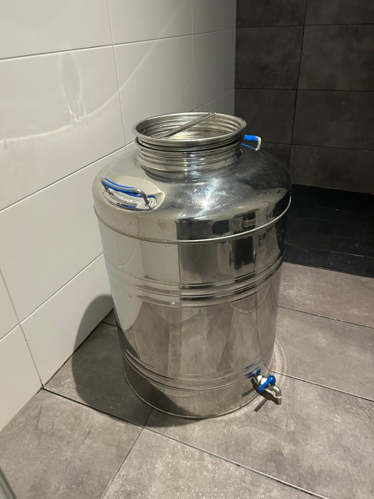 Rvs vat 100 liter, Ophalen, Zo goed als nieuw