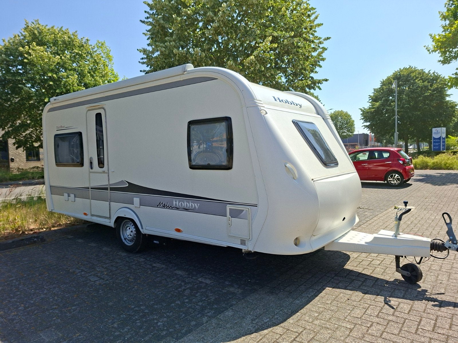 Hobby Excellent 460 UFE-met mover en luifel en bed airco, Caravans en Kamperen, Caravans, Omvormbare zithoek, Rondzit, Hobby, Schokbreker
