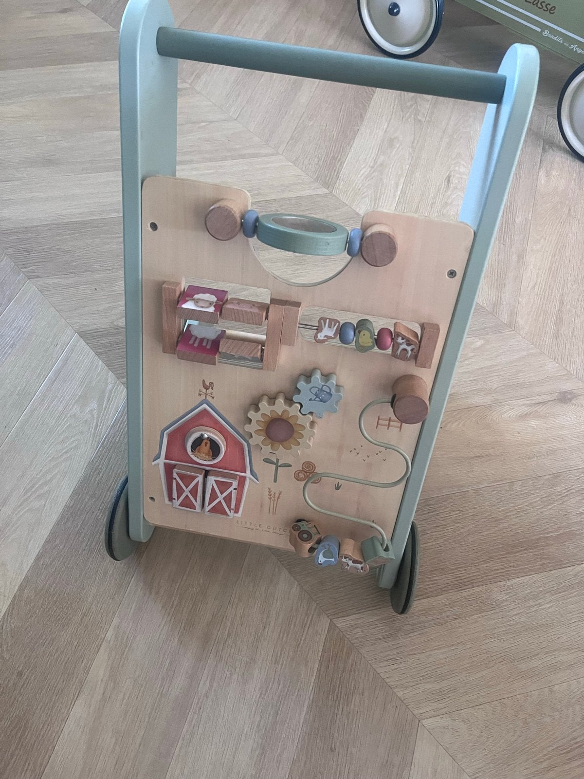 Little Dutch Houten Loopwagen met Activiteitenbord, Kinderen en Baby's, Ophalen of Verzenden, Gebruikt, Overige typen, Met wieltjes